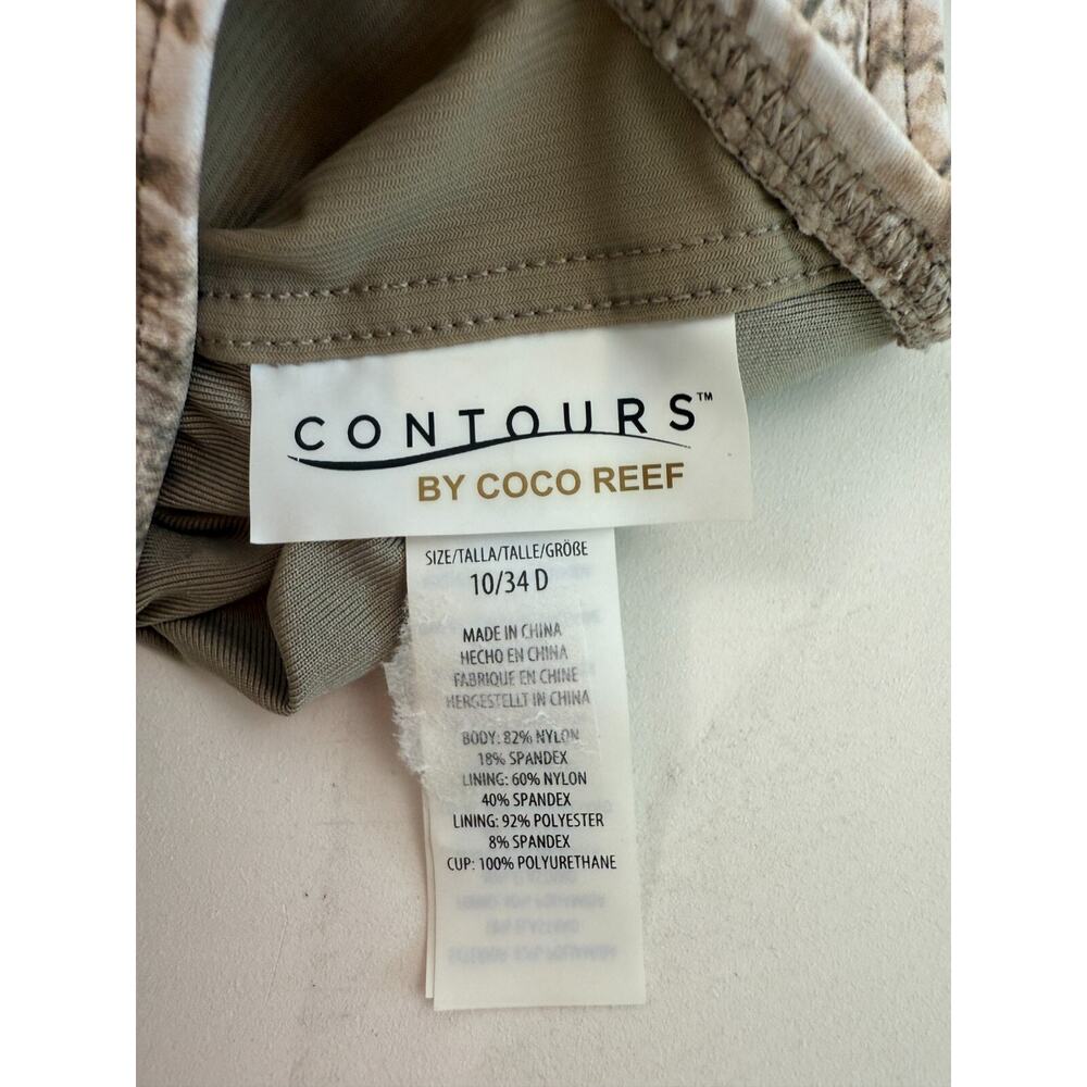 Contours By Coco Reef One Piece Padded Twist Halter Swimsuit Size 10/34D NWT - Picture 7 of 10